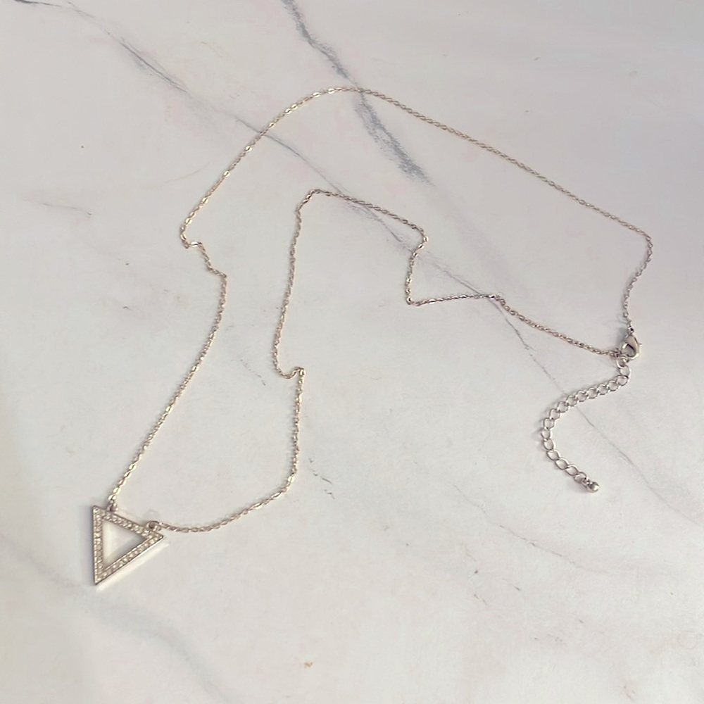 Y2K Inspired Long Chain Triangle Necklace